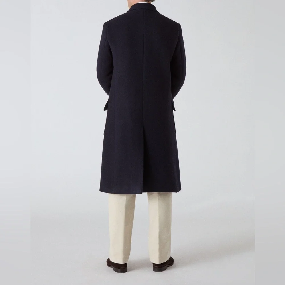 Vintage Metropolitan 100% Wool Double-Breasted Overcoat Made in Italy Size 40R